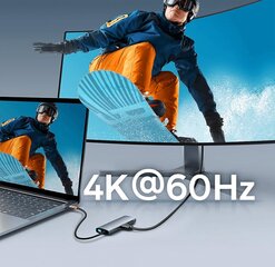 REAGLE HUB USB-C HDMI 4K 60Hz 2K 144Hz USB C 3.2 PD 100W KORTINLUKUJA M1 M2 hinta ja tiedot | Reagle Tietokoneet ja pelaaminen | hobbyhall.fi