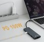 REAGLE HUB USB-C HDMI 4K 60Hz USB C PD 100W USB 3.2 LAN RJ45 kortinlukija hinta ja tiedot | Adapterit | hobbyhall.fi