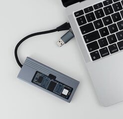 REAGLE-keskitinkotelo NVME SATA M.2 SSD -tallennustilalle USB-C 3.2 M2 sovitintasku hinta ja tiedot | Reagle Tietokoneet ja pelaaminen | hobbyhall.fi