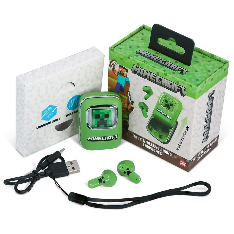 OTL - Minecraft Creeper Slide TWS Earphones hinta ja tiedot | Kuulokkeet | hobbyhall.fi