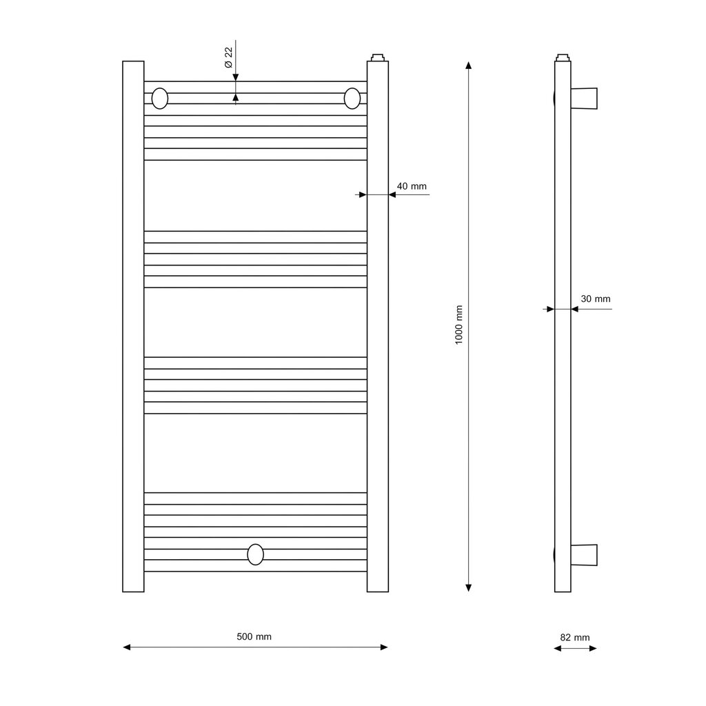 Granitan kylpyhuonelämmitin Puerto 100x50cm Granitan sähkölämmitin Up&amp;Down -lämmityslaite hinta ja tiedot | Kylpyhuoneen patterit ja pyyhekuivaimet | hobbyhall.fi