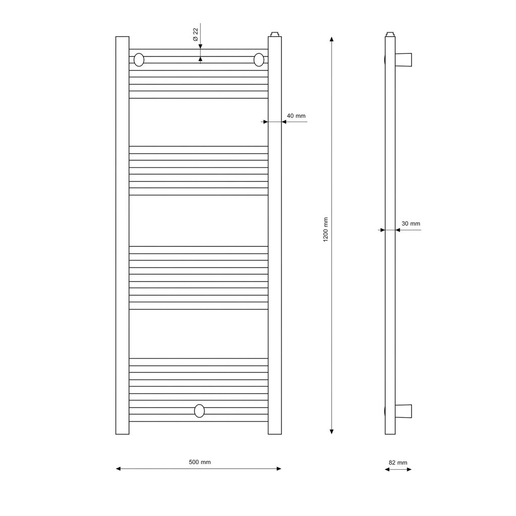 Granitan kylpyhuonelämmitin Puerto 120x50cm Granitan sähkölämmitin Up&amp;Down -lämmityslaite hinta ja tiedot | Kylpyhuoneen patterit ja pyyhekuivaimet | hobbyhall.fi