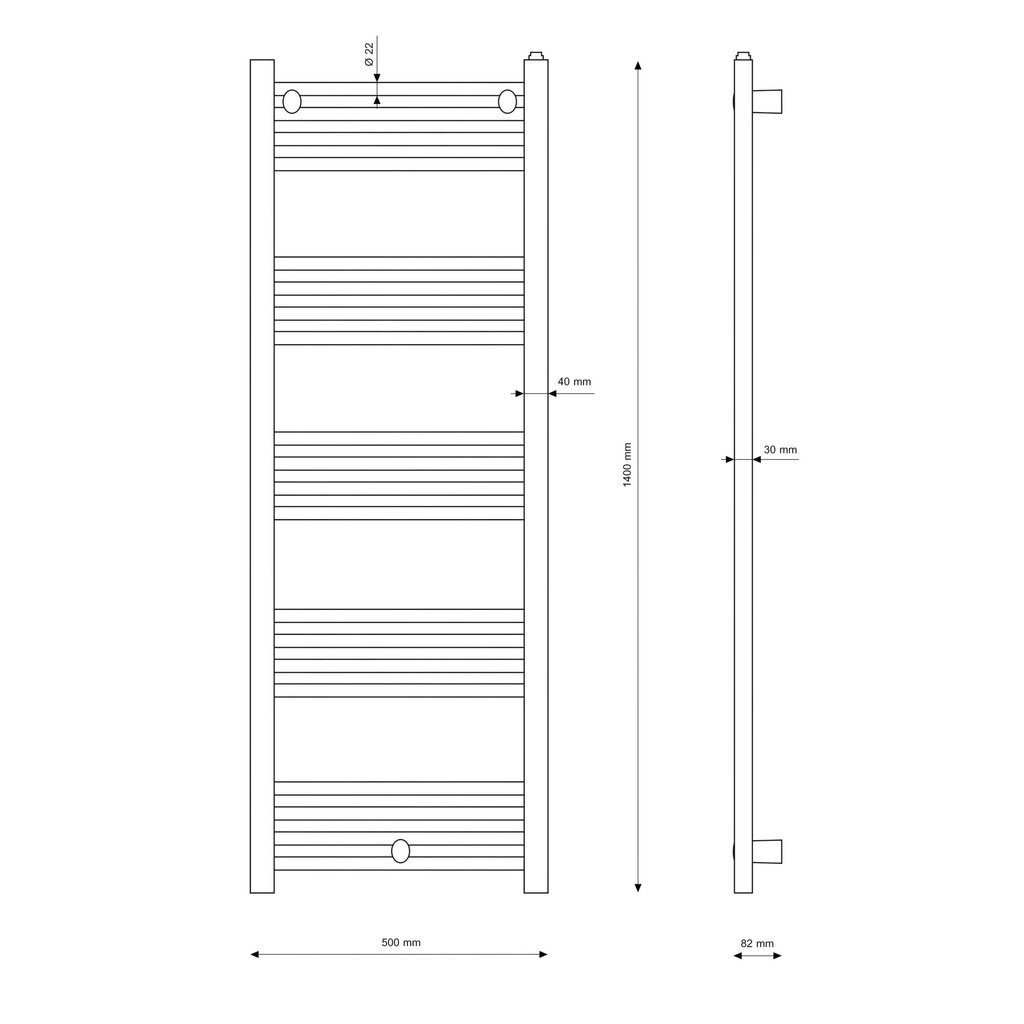 Granitan kylpyhuonelämmitin Puerto 140x50cm Granitan sähkölämmitin Up&amp;Down -lämmityslaite hinta ja tiedot | Kylpyhuoneen patterit ja pyyhekuivaimet | hobbyhall.fi