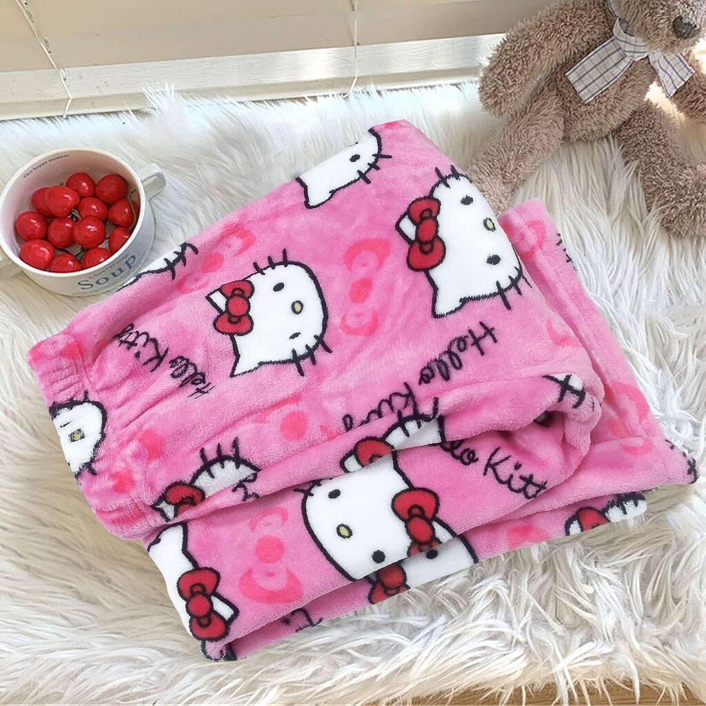 Naisten flanelli Hello Kitty -pyjamahousut hinta ja tiedot | Yöasut ja pyjamat | hobbyhall.fi