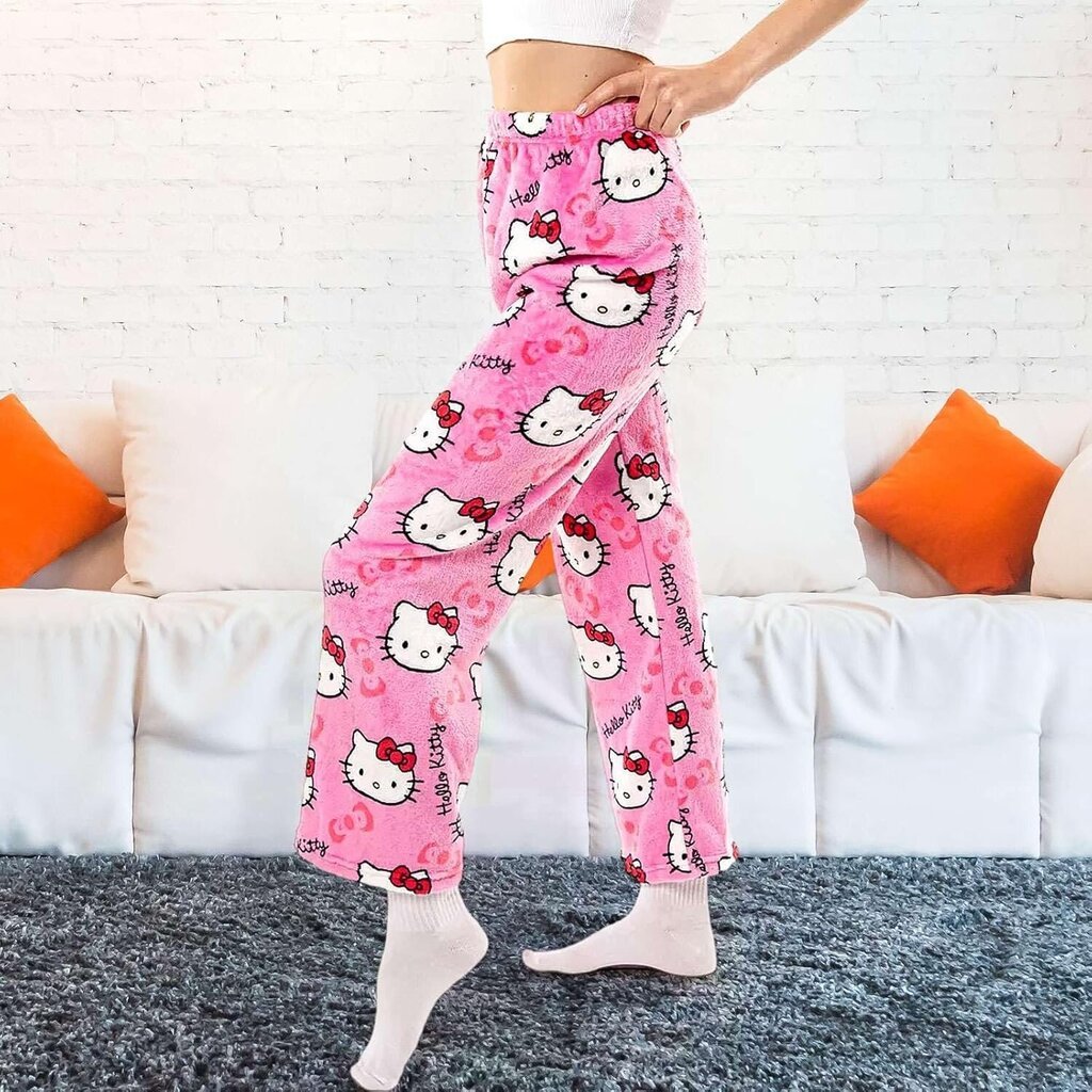 Naisten flanelli Hello Kitty -pyjamahousut hinta ja tiedot | Yöasut ja pyjamat | hobbyhall.fi