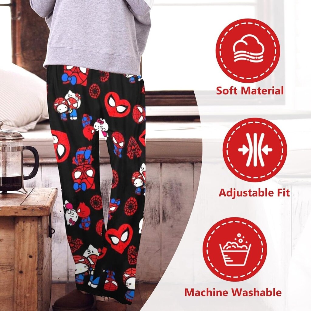 Pyjamahousut Hello Kitty & Spiderman hinta ja tiedot | Yöasut ja pyjamat | hobbyhall.fi