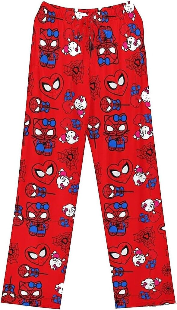 Hello Kitty ja Spiderman painetut pyjamahousut hinta ja tiedot | Yöasut ja pyjamat | hobbyhall.fi