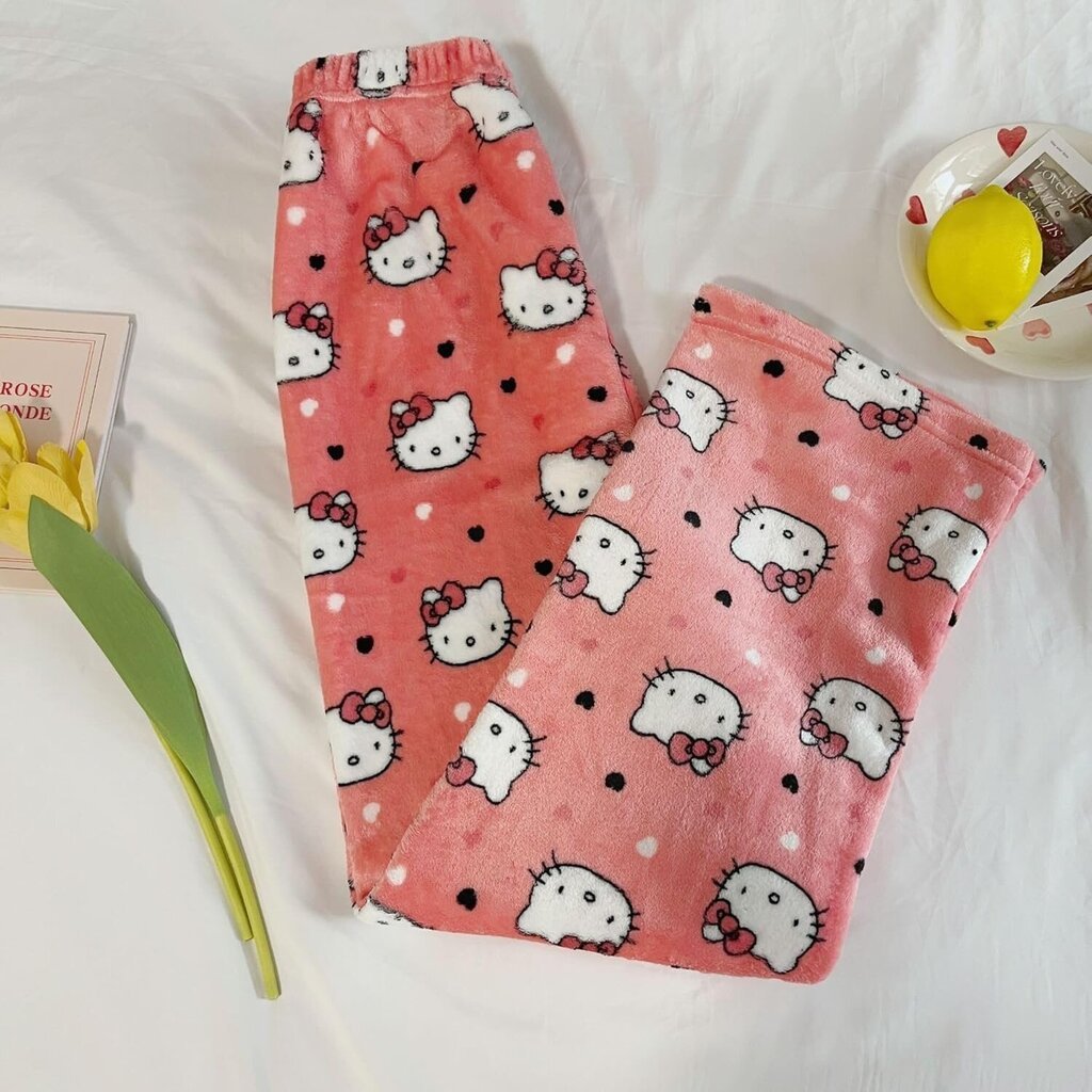 Naisten flanellipyjamahousut Hello Kitty hinta ja tiedot | Yöasut ja pyjamat | hobbyhall.fi