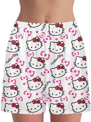 Naisten flanelli Hello Kitty -lyhyet pyjamahousut hinta ja tiedot | Yöasut ja pyjamat | hobbyhall.fi