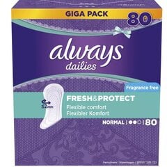 Hygieniasuojat Always Daily Normal, 80 kpl hinta ja tiedot | Tamponit ja terveyssiteet | hobbyhall.fi