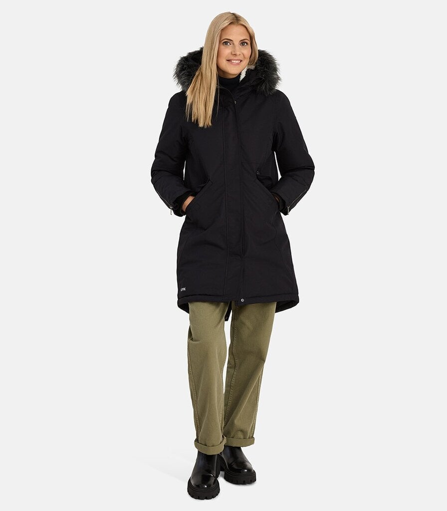 Huppa naisten parka 200g Vivian 12498020*50009, musta 4741632250819 hinta ja tiedot | Naisten ulkoilutakit | hobbyhall.fi