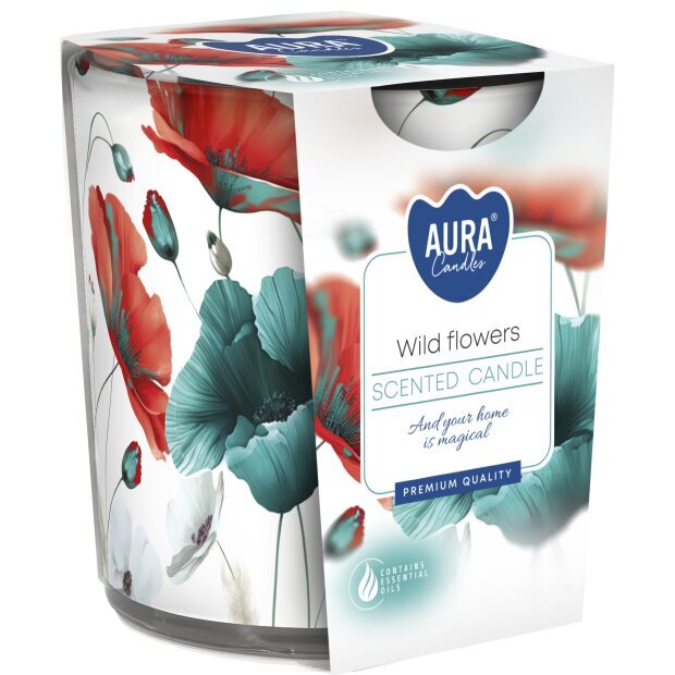 Aura tuoksukynttilä Wild Flowers 100 g hinta ja tiedot | Kynttilät ja kynttilänjalat | hobbyhall.fi