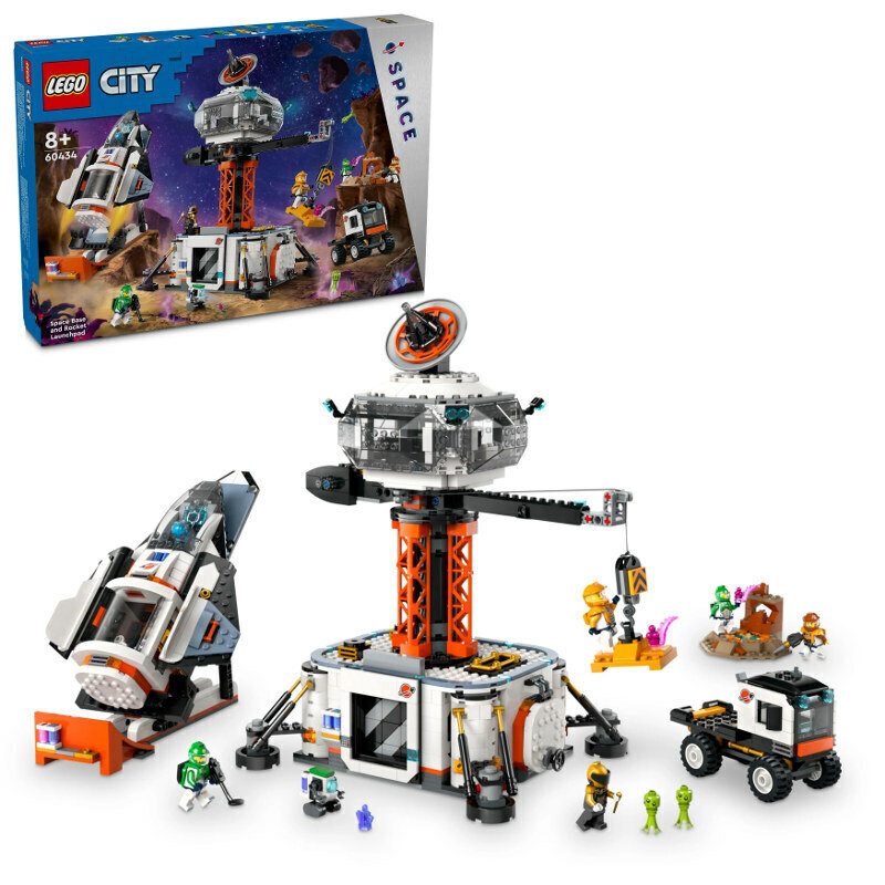 60434 LEGO® City Space Station and Rocket Launchpad, avaruusasema, 1422 palaa hinta ja tiedot | LEGOT ja rakennuslelut | hobbyhall.fi