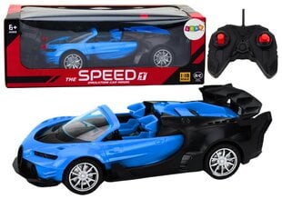 RC kauko-ohjattava urheiluauto 1:18, sininen hinta ja tiedot | Poikien lelut | hobbyhall.fi