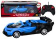 RC kauko-ohjattava urheiluauto 1:18, sininen hinta ja tiedot | Poikien lelut | hobbyhall.fi