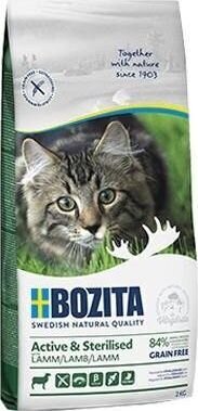 Bozita Active & Sterilized Grain, lammas, 2 kg hinta ja tiedot | Kissan kuivaruoka | hobbyhall.fi