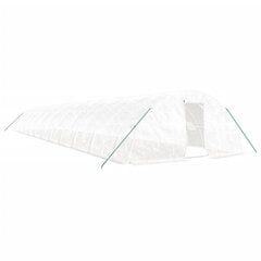 vidaXL Kasvihuone teräsrungolla valkoinen 110 m² 22x5x2,3 m hinta ja tiedot | Kasvihuoneet | hobbyhall.fi