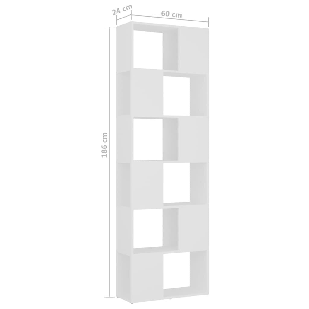 vidaXL Kirjahylly/tilanjakaja valkoinen 60x24x186 cm hinta ja tiedot | Hyllyt | hobbyhall.fi