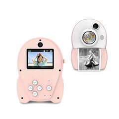 Shona KCP04 2in1 Kids Video/Photo Camera Full HD 1080p ja lämpötulostin + 2kpl rullat Pinkki hinta ja tiedot | Kamerat | hobbyhall.fi