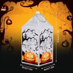 Halloween kynttilälyhdyt 4kpl, kurpitsa, noita, luuranko, variksenpelätin hinta ja tiedot | Juhlakoristeet | hobbyhall.fi