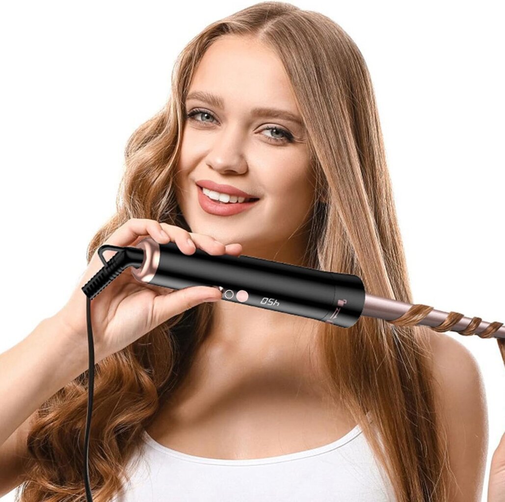 Curling Iron Wand 5 in 1 -kiharrussauvasarja, jossa 5 vaihdettavaa keraamista kiharrinsauvaa, nopeasti lämpenevä hiussauvan kiharrin kaikille hiustyypeille hinta ja tiedot | Suoristusraudat ja kihartimet | hobbyhall.fi