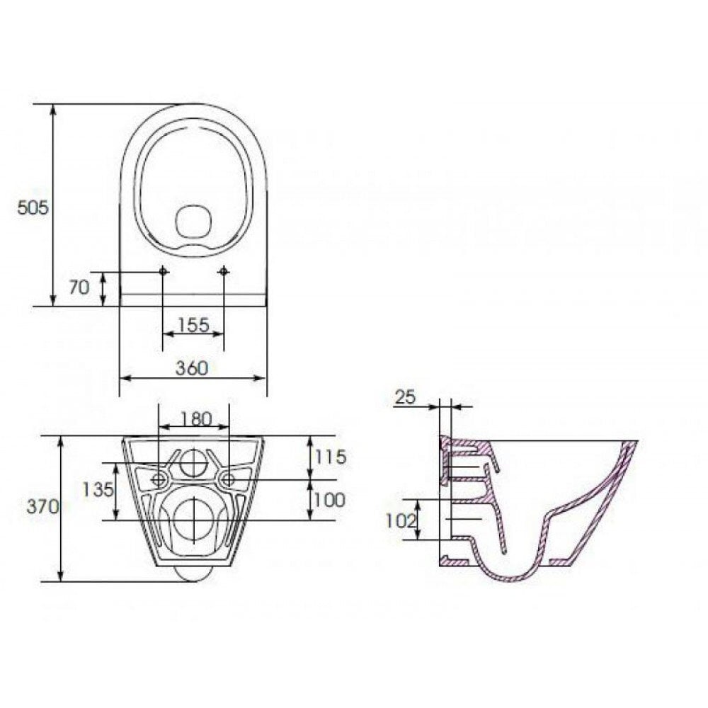 Riippuva wc Cersanit City Oval CleanOn (ilman kantta) hinta ja tiedot | WC-istuimet | hobbyhall.fi