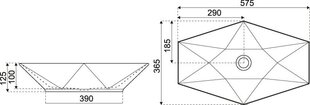 Pesuallas Kerra KR-570 BLM hinta ja tiedot | Pesualtaat | hobbyhall.fi