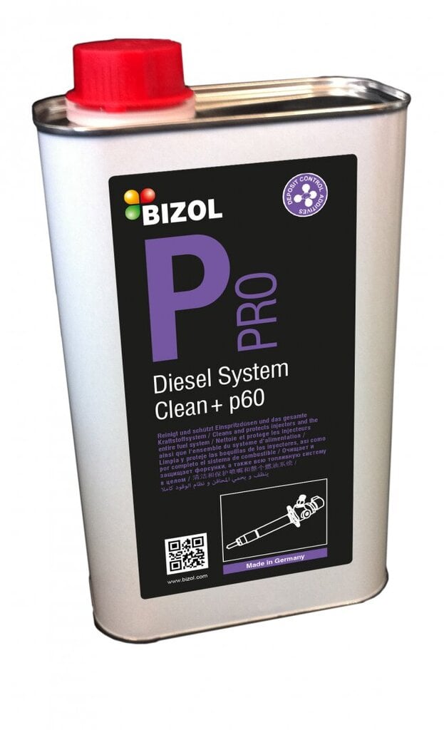 Pesuaine BIZOL Pro Diesel System Clean+ p60 1 ltr (8006) hinta ja tiedot | Polttoaineen ja öljyn lisäaineet | hobbyhall.fi