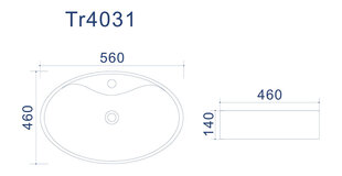 Pesuallas MELIA 560*460*140 mm hinta ja tiedot | Pesualtaat | hobbyhall.fi