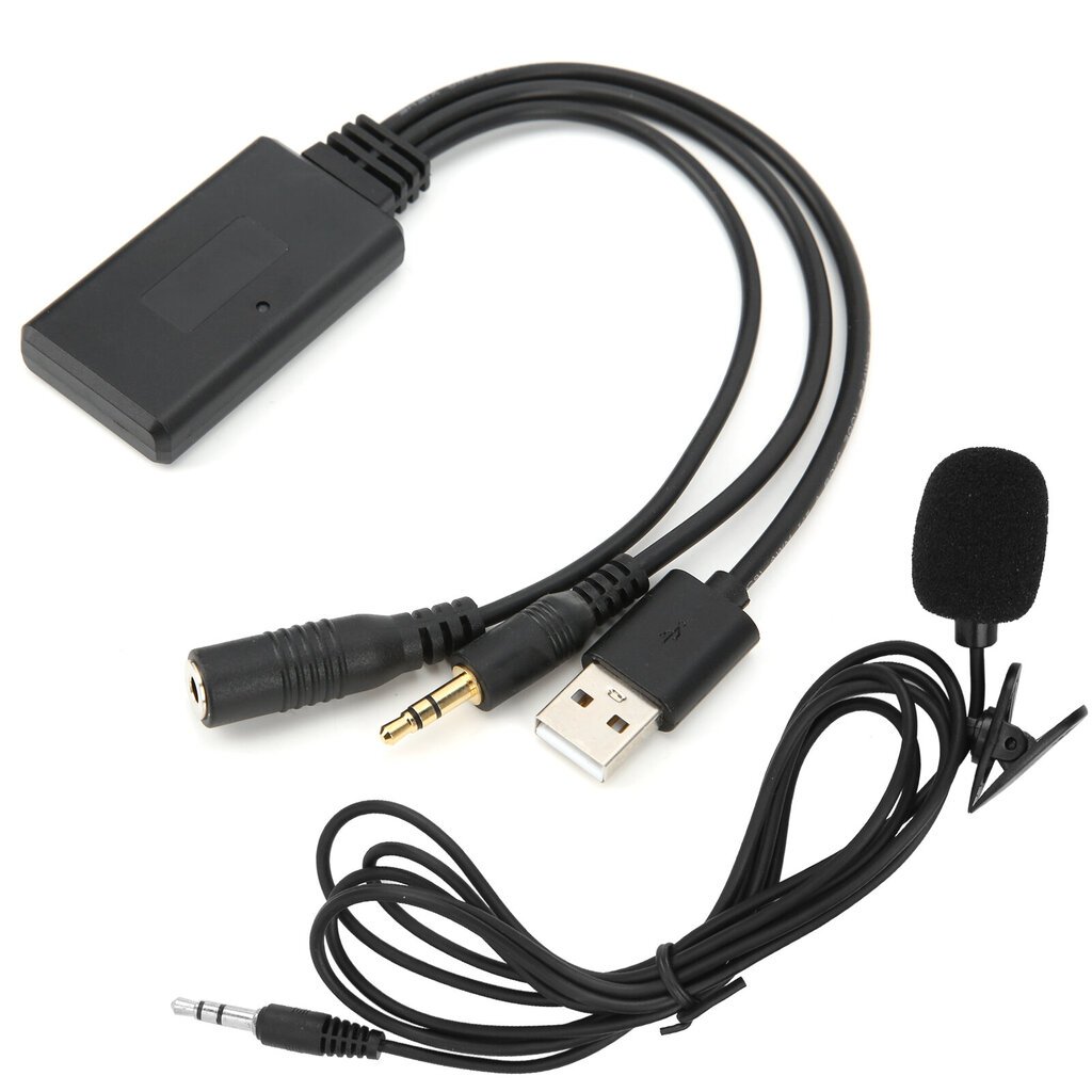 Bluetooth 5.0 AUX-kaapelisovitin mikrofonilla Handsfree-puhelun korvaaminen Ford Focukseen/Mondeoon hinta ja tiedot | USB-sovittimet äänentoistoon | hobbyhall.fi