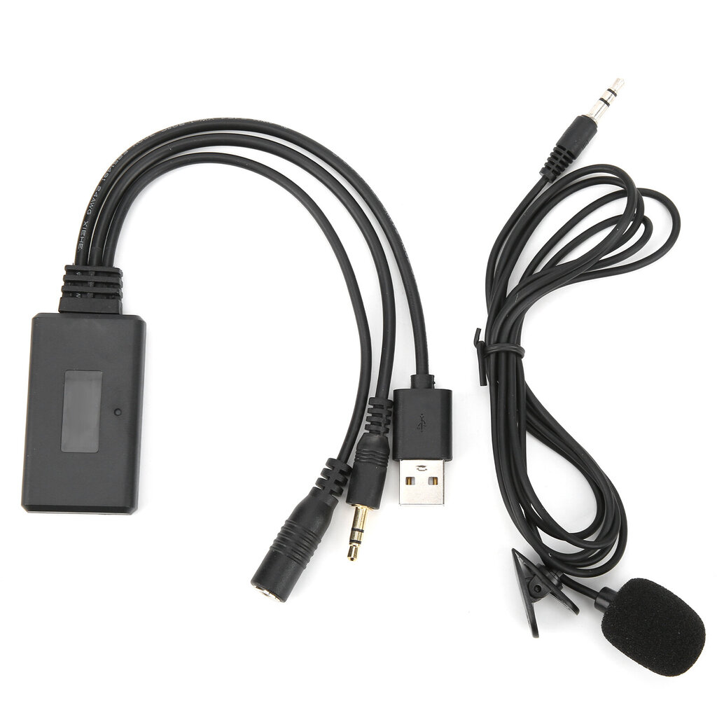 Bluetooth 5.0 AUX-kaapelisovitin mikrofonilla Handsfree-puhelun korvaaminen Ford Focukseen/Mondeoon hinta ja tiedot | USB-sovittimet äänentoistoon | hobbyhall.fi