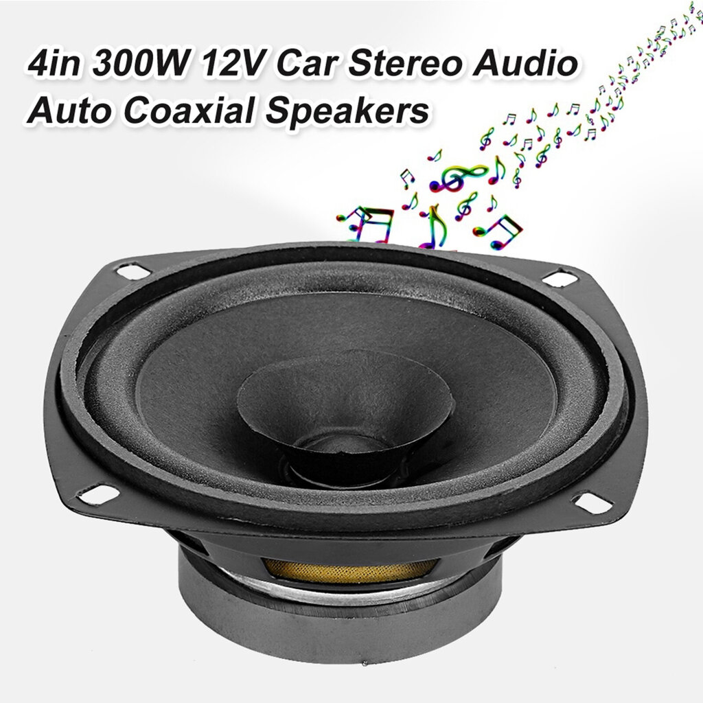 4in 300W 12V autostereo musiikki audio hifi automaattinen koaksiaali kaiutin kaiuttimet hinta ja tiedot | Autoradiot, multimedia | hobbyhall.fi