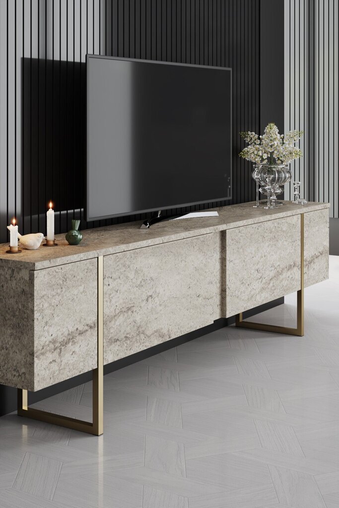 Luxe Travertine TV-taso, hiekka hinta ja tiedot | TV-tasot | hobbyhall.fi