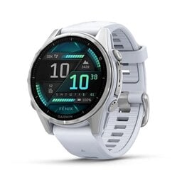 Garmin fēnix® 8 – 43mm AMOLED Silver with Whitestone silicone band hinta ja tiedot | Älykellot | hobbyhall.fi