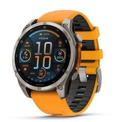 Garmin fēnix® 8 – 47mm AMOLED Sapphire Titanium with Spark orange/graphite silicone band hinta ja tiedot | Älykellot | hobbyhall.fi