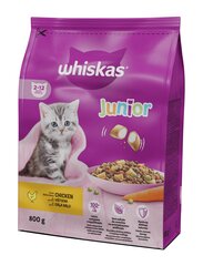 Whiskas Junior kissoille, kanan kanssa, 800 g x 5 kpl. hinta ja tiedot | Kissan kuivaruoka | hobbyhall.fi