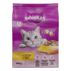 Whiskas Adult kissanruoka, kana, 800 g x 5 kpl hinta ja tiedot | Kissan kuivaruoka | hobbyhall.fi