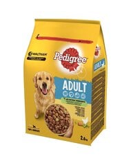 Pedigree koiran kuivaruoka, siipikarjalla ja vihanneksilla, 2,6 kg x 3 kpl hinta ja tiedot | Koiran kuivaruoka | hobbyhall.fi