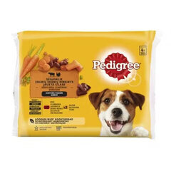 Pedigree koiranruoka naudan, lampaan ja kalkkunan kanssa, 4 x 100 g x 13 kpl hinta ja tiedot | Koiran märkäruoka | hobbyhall.fi