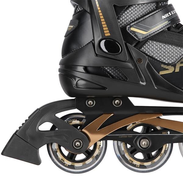 Rullaluistimet Nils Extreme NA2150 Black-gold, 45 hinta ja tiedot | Rullaluistimet | hobbyhall.fi