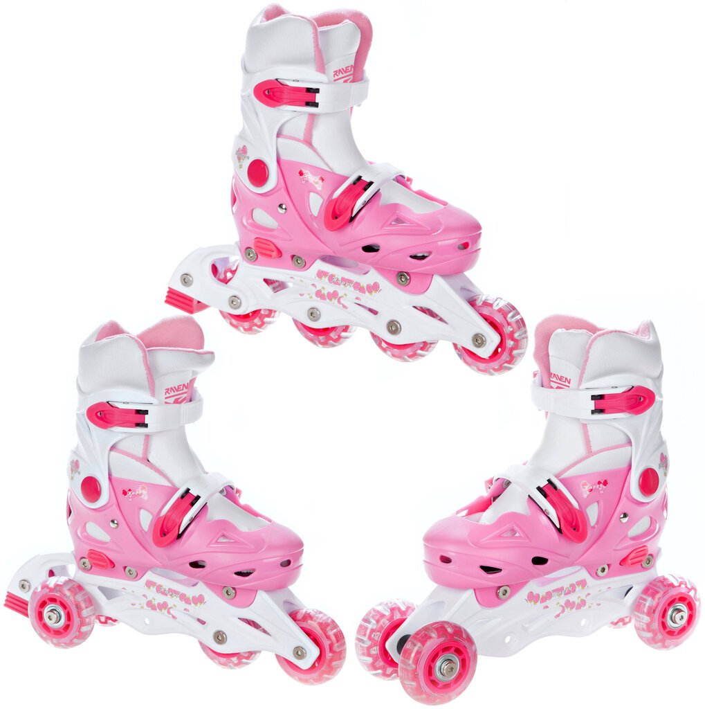 Rullaluistimet 3 in 1 Raven Balloon Pink 37-40, pinkki hinta ja tiedot | Rullaluistimet | hobbyhall.fi