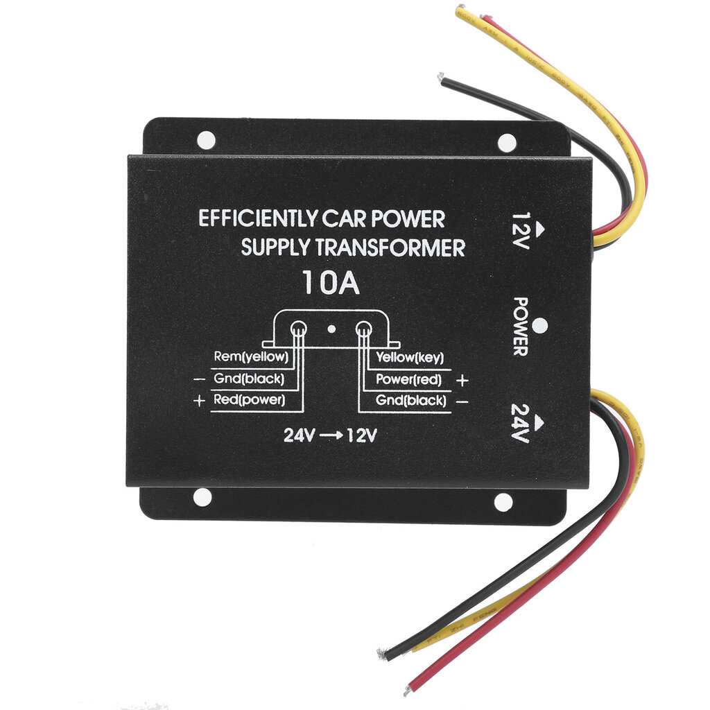 10A DC-virtamuunnin 24V - 12V Voltage Buck -säädin alumiiniseoksesta kuori autostereoradiolle DVD hinta ja tiedot | Muuntimet ja invertterit | hobbyhall.fi