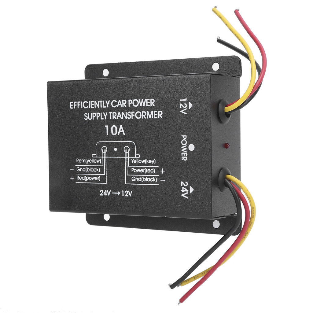 10A DC-virtamuunnin 24V - 12V Voltage Buck -säädin alumiiniseoksesta kuori autostereoradiolle DVD hinta ja tiedot | Muuntimet ja invertterit | hobbyhall.fi