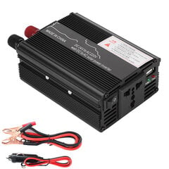 3000 W musta 24 V - 220 V auton aurinkoenergian invertteri modifioitu siniaaltomuunnin hinta ja tiedot | Muuntimet ja invertterit | hobbyhall.fi