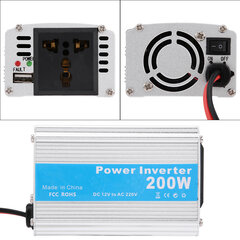 200 W DC 12 V - AC 220 V Auto Power Invertter Muunnin USB-laturisovitin hinta ja tiedot | Muuntimet ja invertterit | hobbyhall.fi