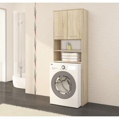 Kaappi pesukoneen yläpuolella FIN, tammiväri hinta ja tiedot | Kylpyhuonekaapit | hobbyhall.fi
