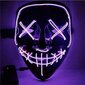 Halloween Mask LED, violetti hinta ja tiedot | Juhlakoristeet | hobbyhall.fi