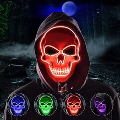 Halloween-naamio, LED-kauhunaamio, punainen hinta ja tiedot | Juhlakoristeet | hobbyhall.fi