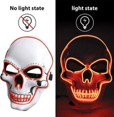 Halloween-naamio, LED-kauhunaamio, punainen hinta ja tiedot | Juhlakoristeet | hobbyhall.fi