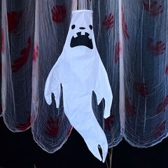 Halloween ghost tuulisukka, ghost face tuulisukki, 130 * 60 cm hinta ja tiedot | Juhlakoristeet | hobbyhall.fi